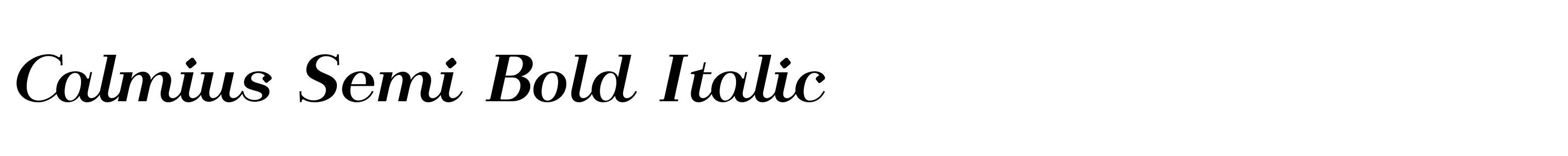 Calmius Semi Bold Italic